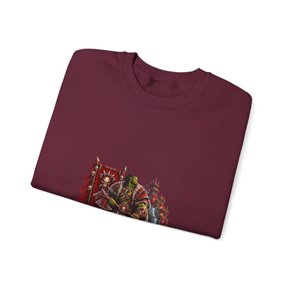 Red Till Dead Graphic Sweatshirt — Gothic Skeleton Horror Crewneck