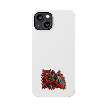 Slim Phone Case — “Red Till Dead” Vintage Horror Graphic