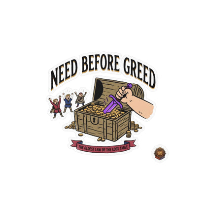 Need Before Greed – Poster Decal