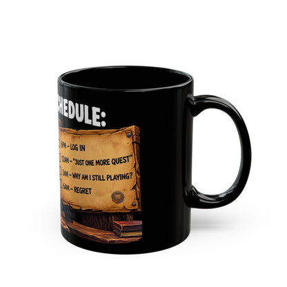 My Sleep Schedule: Still Level 12 – Black Mug (11oz & 15oz)