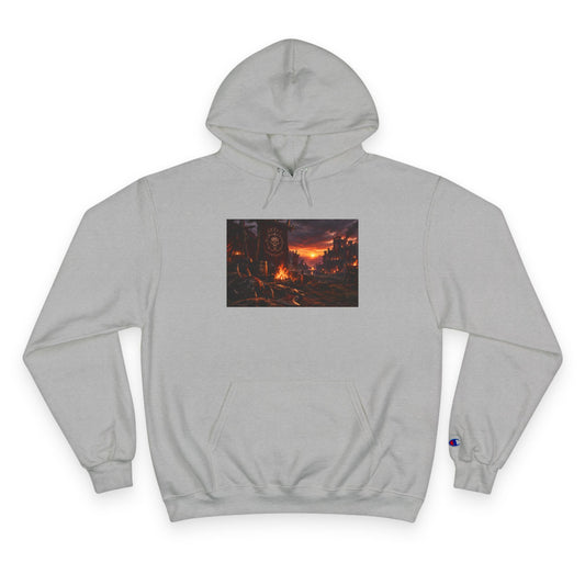 Champion Hoodie — Sunset Cityscape Graphic Hoodie