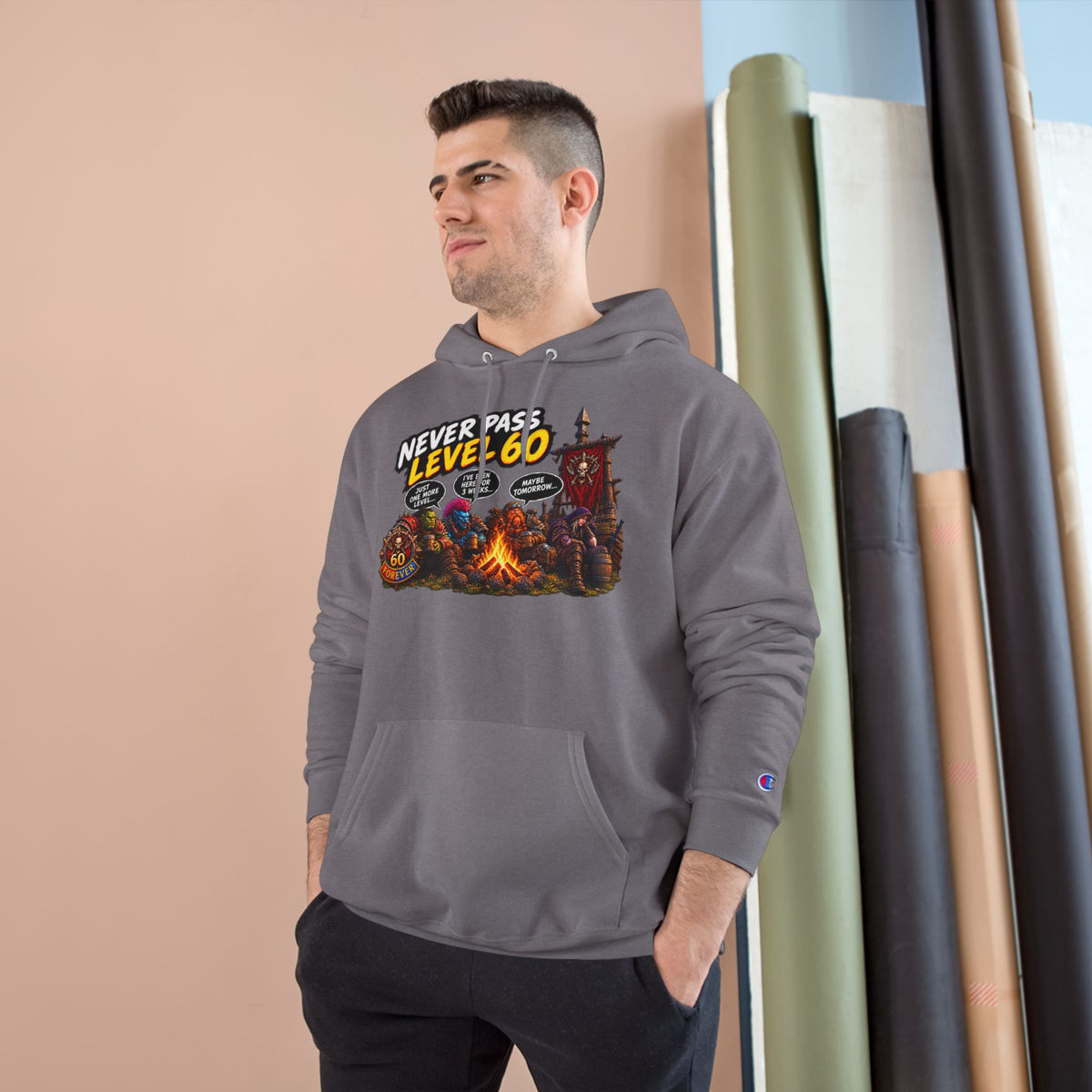 Never Pass Level 60  – Hoodie
