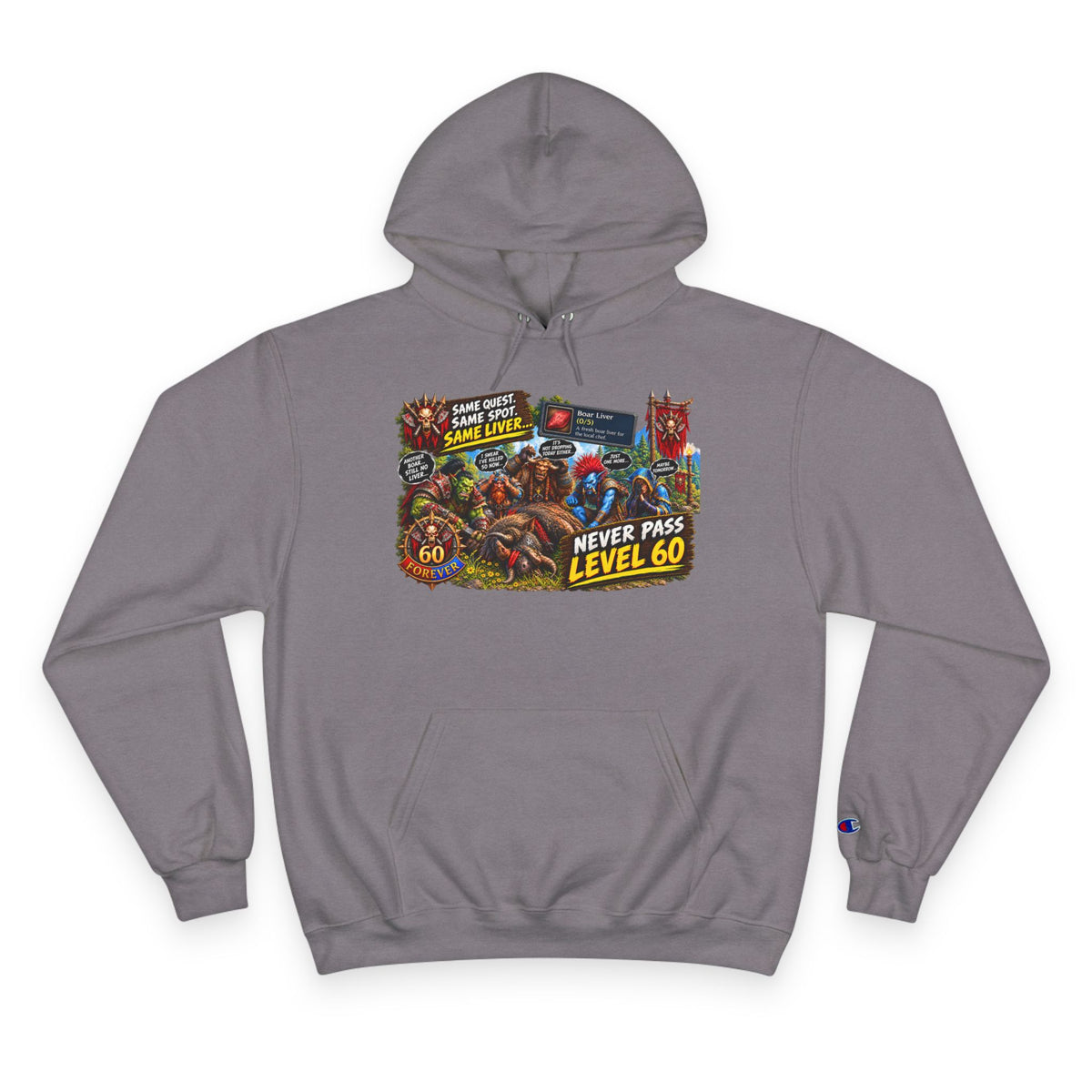 Never Pass Level 60 – Hoodie | Sixty Forever Co.