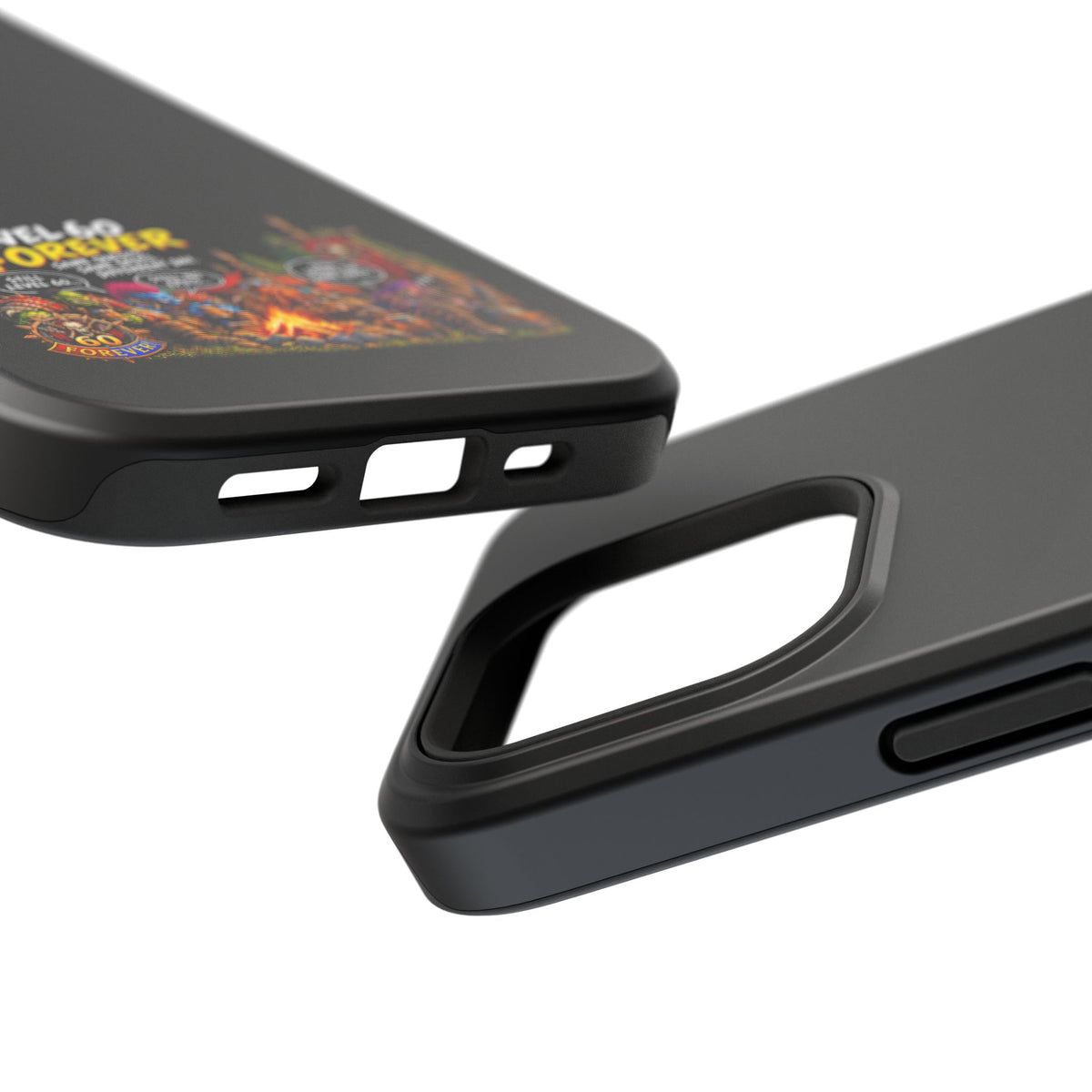 Phone Case — 'Level 60 Forever Campfire' Heavy-Duty Impact-Resistant Phone Case