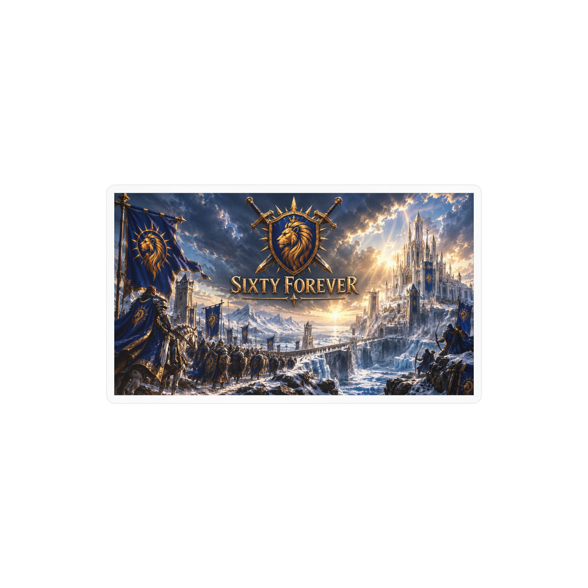 Sixty Forever – Lion Shield – Sticker