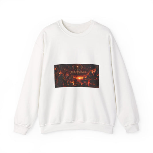 Crewneck Sweatshirt — Dark Fantasy 'Enjoy The Flames' Graphic