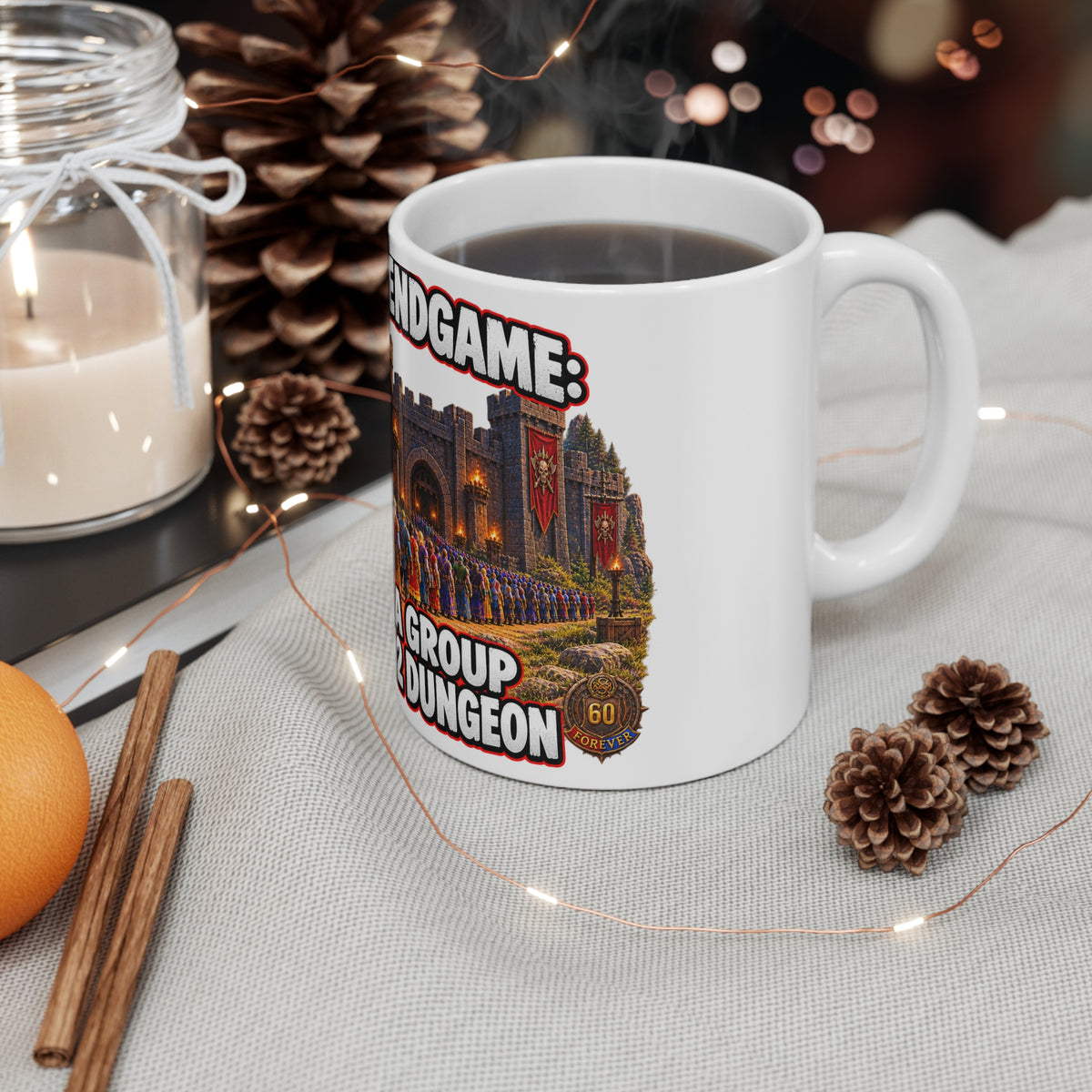 The Real Endgame: Finding a Group – White Mug (11oz)