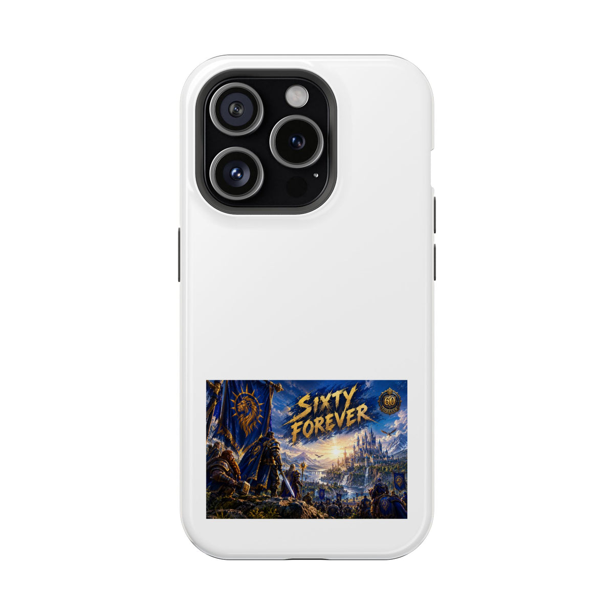 Sixty Forever – Blue Banner – Phone Case