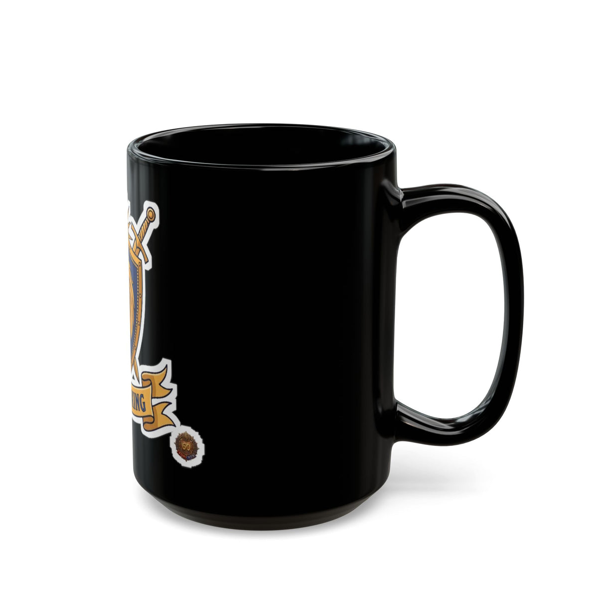For The King Crest – Black Mug (11oz & 15oz)