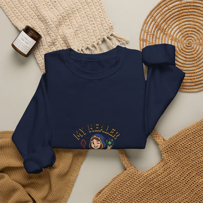 My Healer Is My Wife Sweatshirt — Cute RPG Medic Wife Crewneck